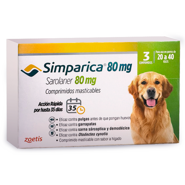 Simparica Sorolaner Perros de 20 a 40 Kilos