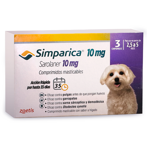 Simparica Sorolaner Perros de 2.5 a 5 Kilos