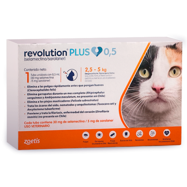 Revolution plus pipeta gato 2,5 a 5 kilos