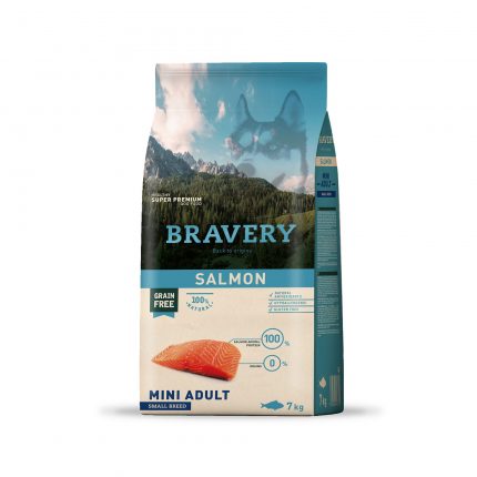 Bravery mini adulto salmon 7 kilos