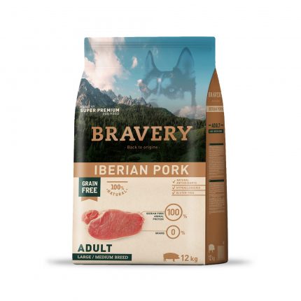 Bravery de Cerdo Ibérico Perros Grandes/Medianos 12 Kilos