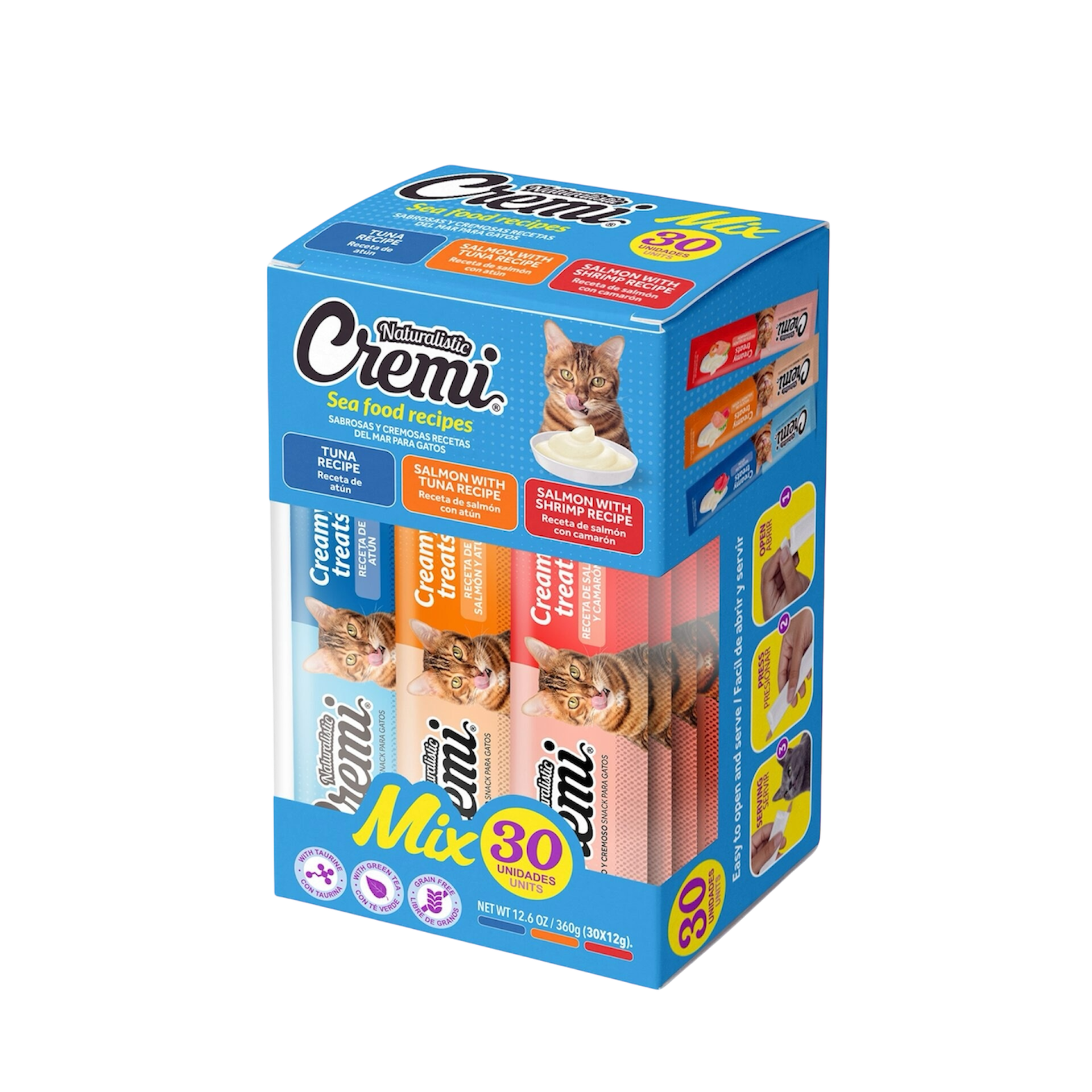 Snack Gato Cremi Mix Mar 30 Unidades
