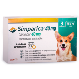 Simparica Sorolaner Perros de 10 a 20 Kilos