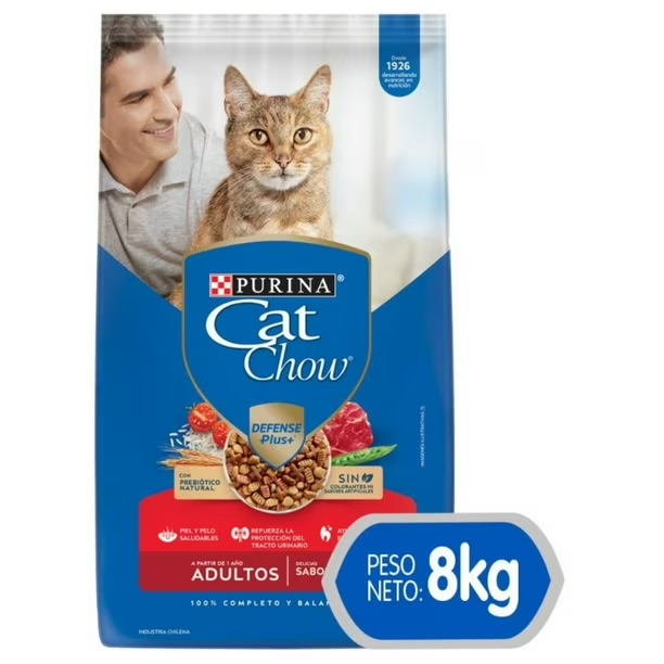 Alimento Cat Chow Adultos Sabor Carne 8 Kilos